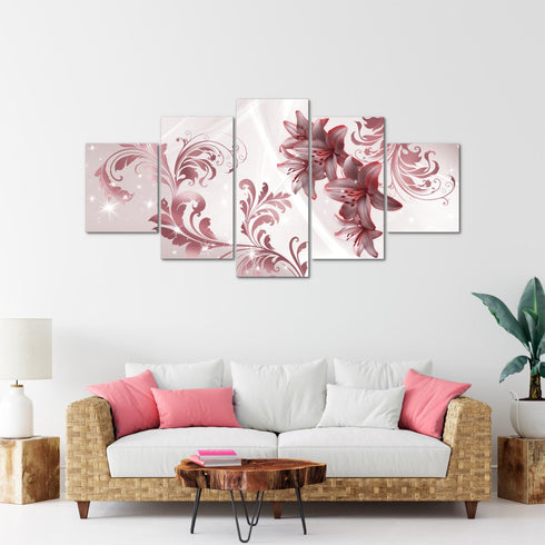Wandbilder Wohnzimmer XXL Blumen Lilien Moderne Bild Abstrakt
